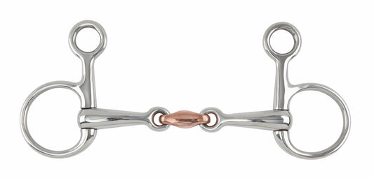 Shires Hanging  Cheek  Copper Lozenge Snaffle